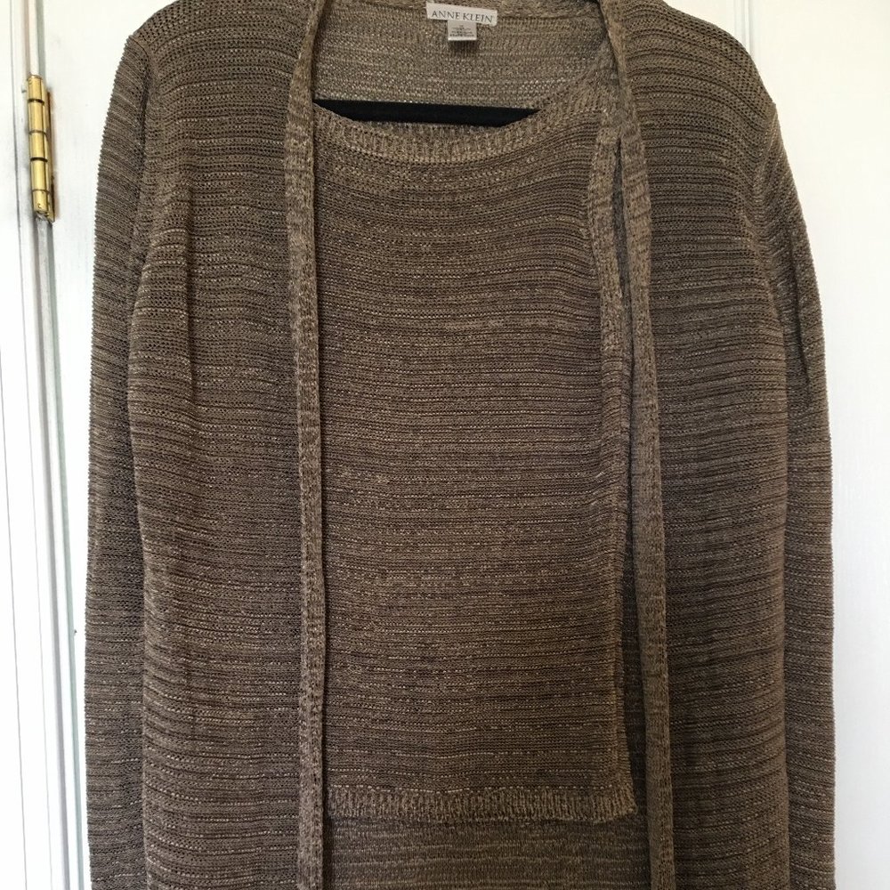 ANN KLEIN Tank and Cardigan Set